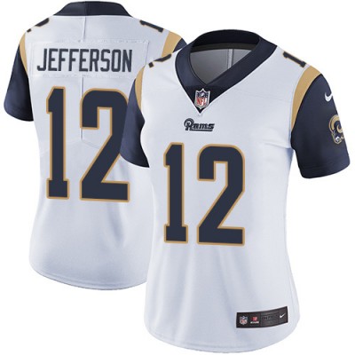 Nike Los Angeles Rams #12 Van Jefferson White Women's Stitched NFL Vapor Untouchable Limited Jersey